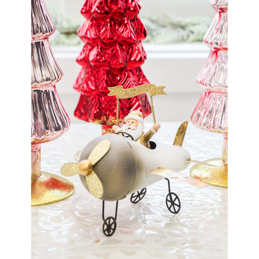 LVD Metal Plane w/ Santa Home/Living Room Christmas Display Decor 19x16cm — image 2