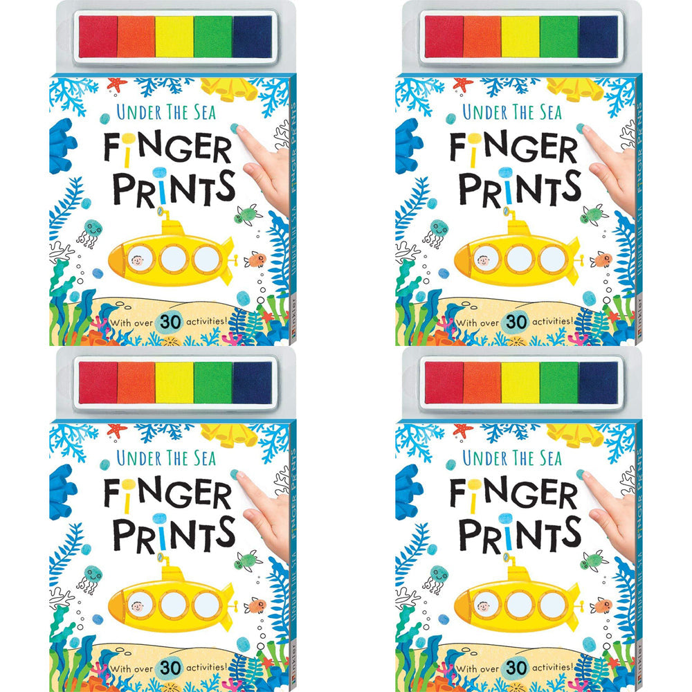Kaleidoscope Under The Sea Finger Prints Kids/Childrens Educational Book 3Y+ (4 Pack)