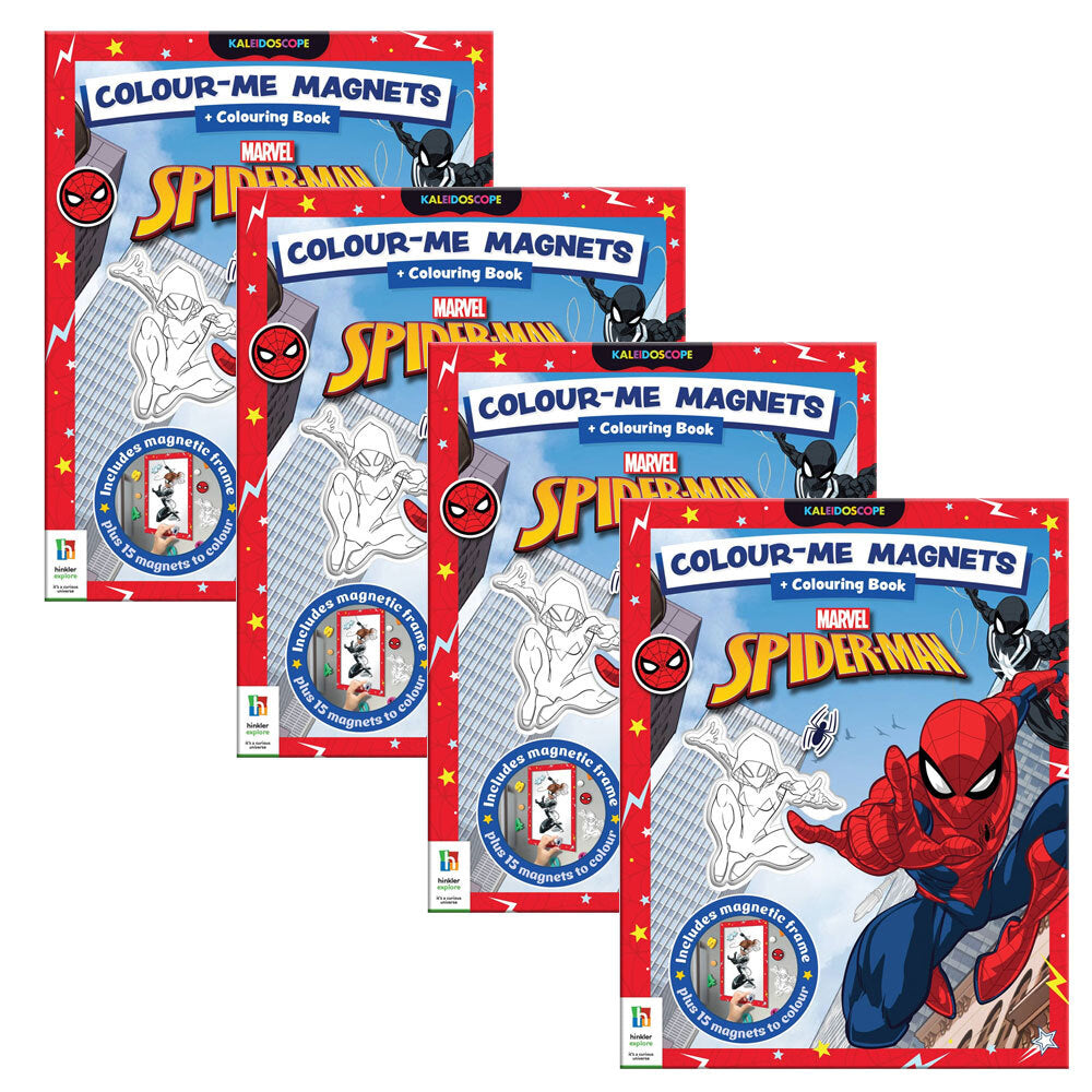 Kaleidoscope Colour-Me-Magnets SpiderMan Kids/Child Creative Craft Book 3y+ (4 Pack)