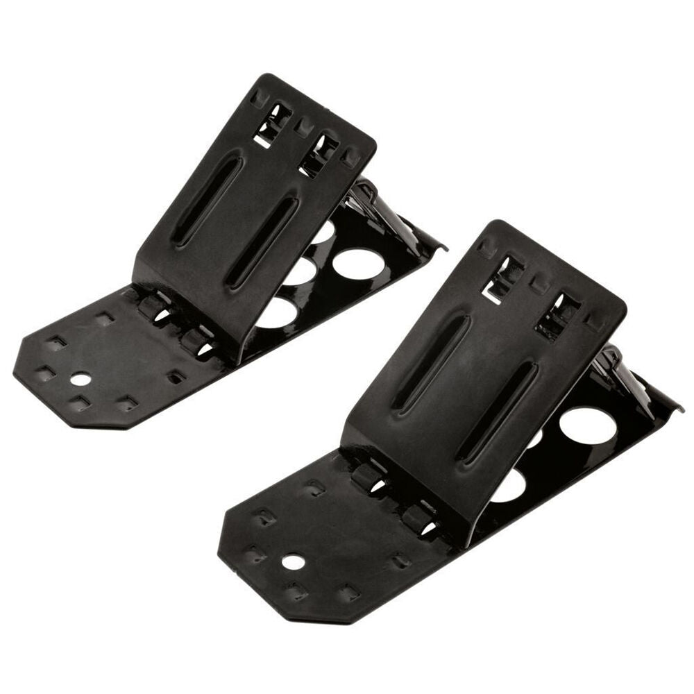 Hulk 2pc Hulk Steel Compact Flat Folding Wheel Chocks 190x70mm Black (2 Pack)