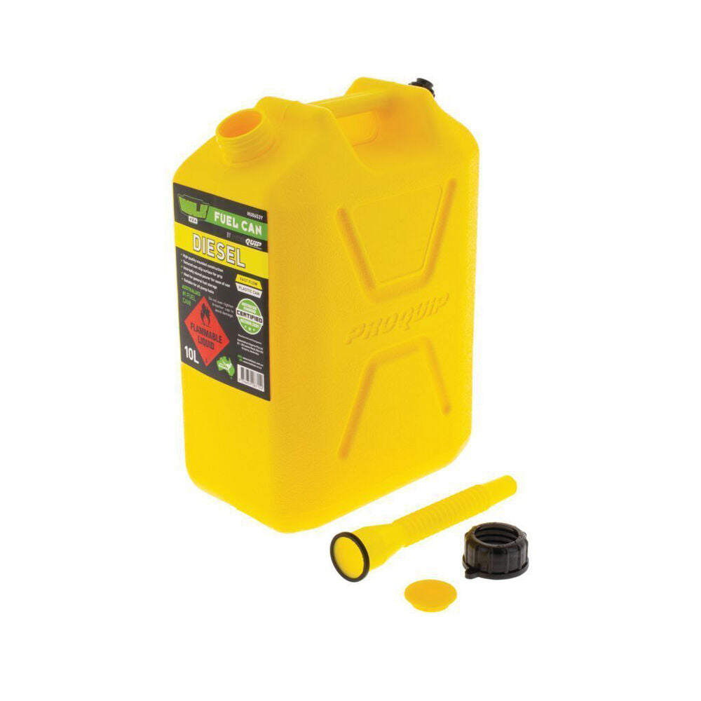 Hulk 10L Yellow Fast Flow Plastic Diesel Jerry Fuel Storage Can — image 2
