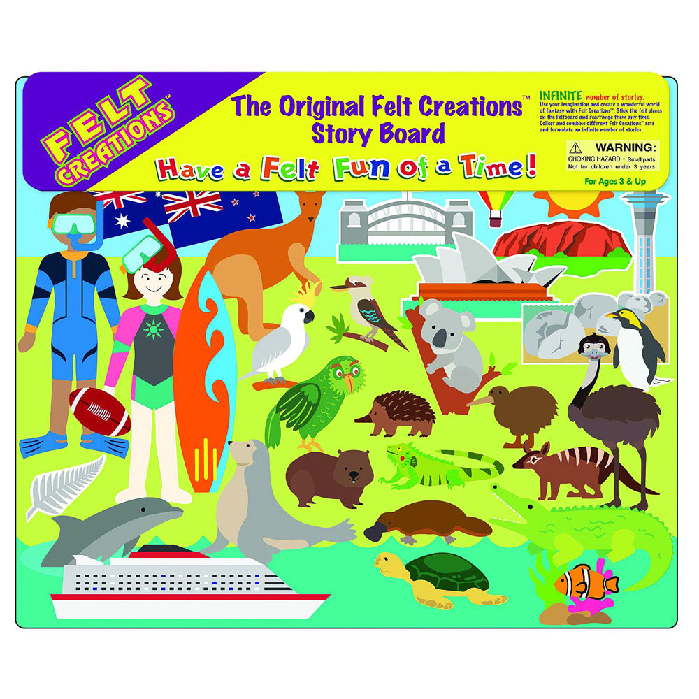 Felt Creations Explore Australia & New Zealand Kids/Children Fabric Art Kit 3y+
