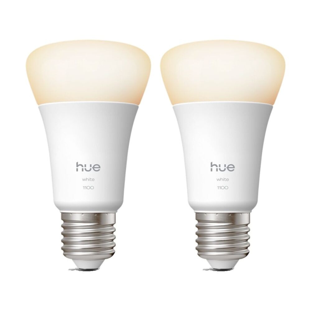 Philips Hue 9.5W A60 V2 Smart LED Warm White Lightbulb E27 (2 Pack)