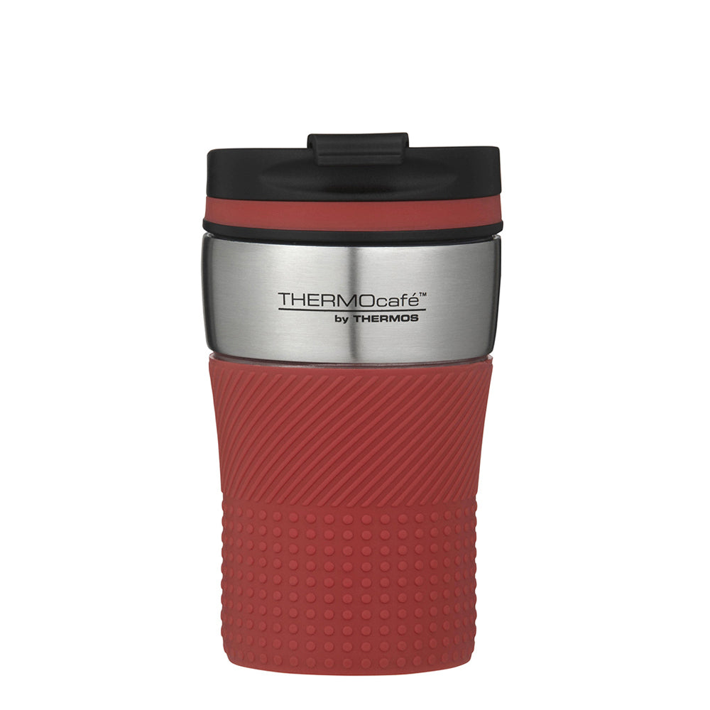 Thermocafe Vacuum Insulated Stainless Steel Durable Travel Cup Dark Red 200ml