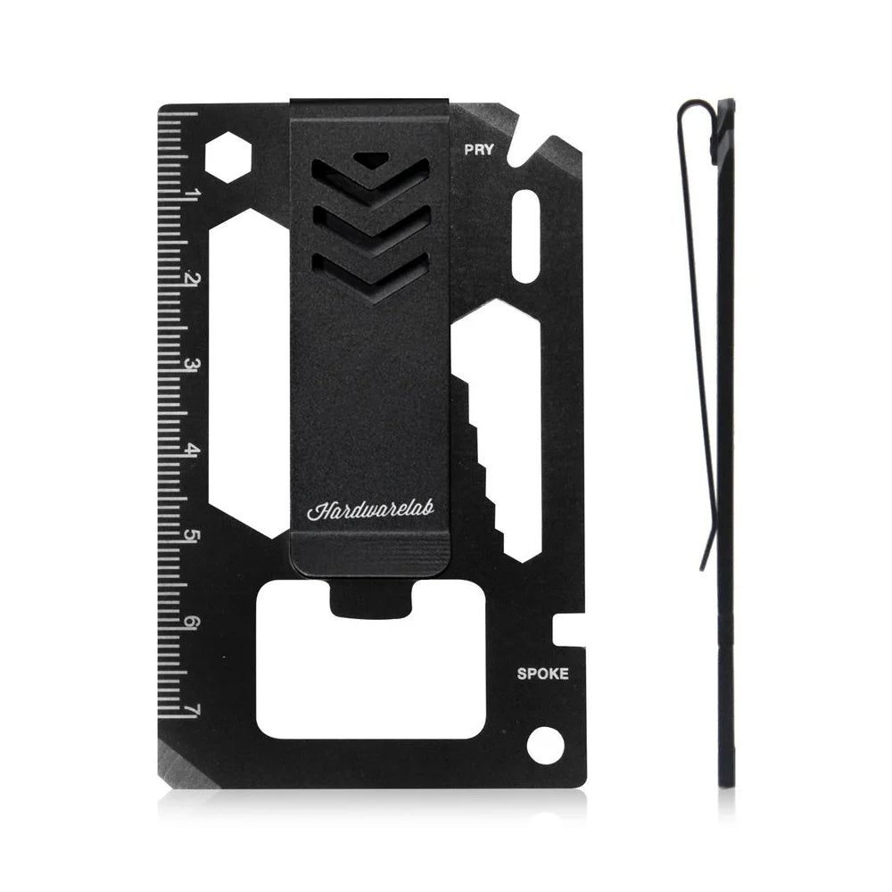 Hardwarelab Stainless Steel Money Clip Multi-Tool Repair Camping/Hiking Black — image 2