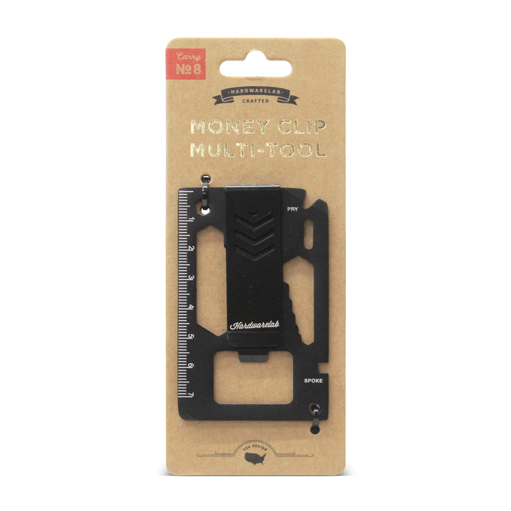 Hardwarelab Stainless Steel Money Clip Multi-Tool Repair Camping/Hiking Black