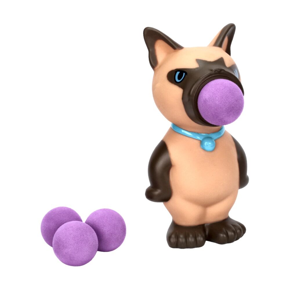 Hog Wild Siamese Cat Popper Ball Shooter Soft Foam Indoor/Outdoor Fun Toy