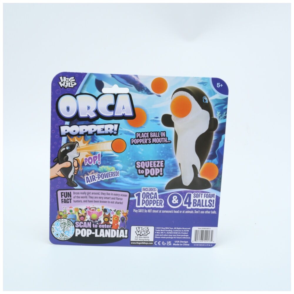 Hog Wild Orca Whale Popper Ball Shooter Soft Foam Indoor/Outdoor Fun Toy — image 3