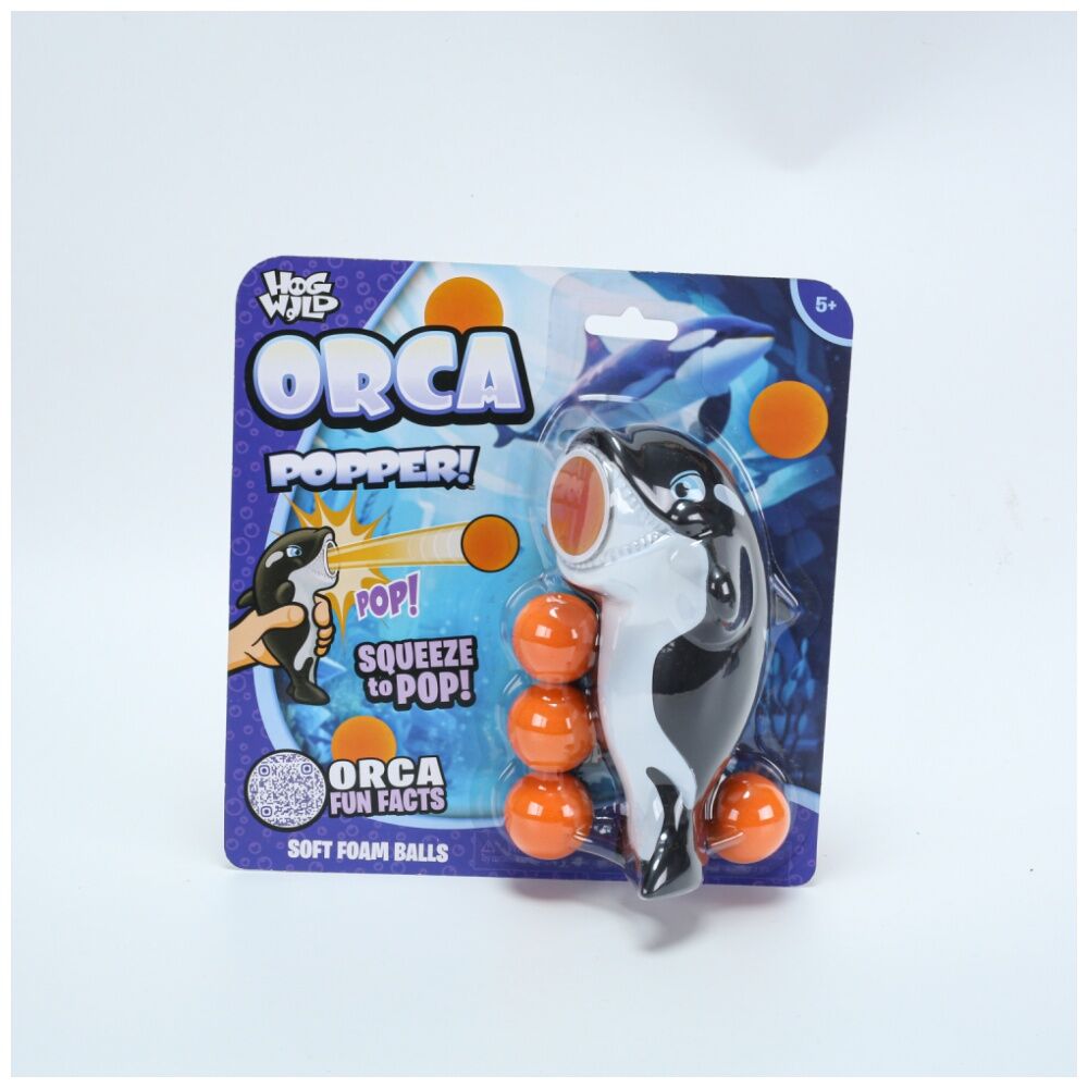 Hog Wild Orca Whale Popper Soft Foam Ball Shooter Indoor/Outdoor Fun Toy (2 Pack) — image 3