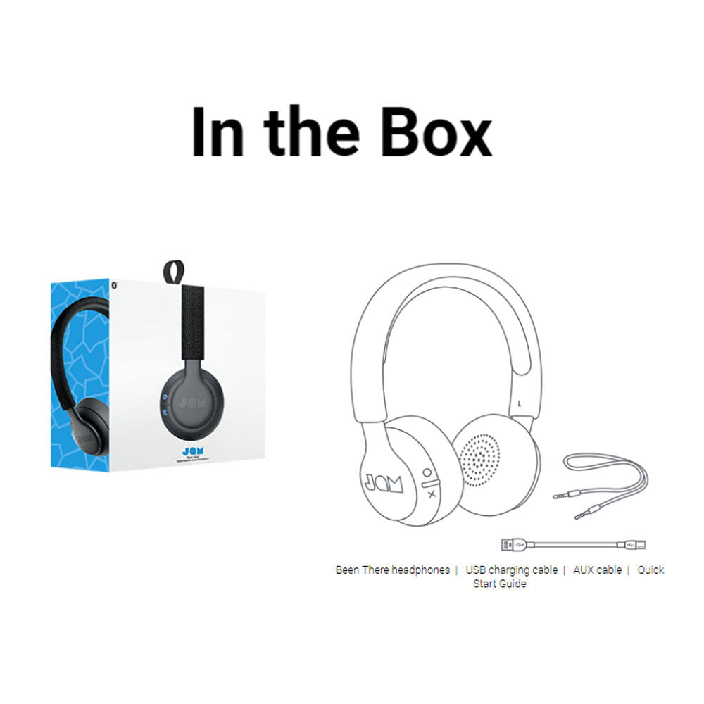 Jam Been There Wireless Bluetooth On-Ear Headphones w/ Mic for Smartphones Grey — image 6