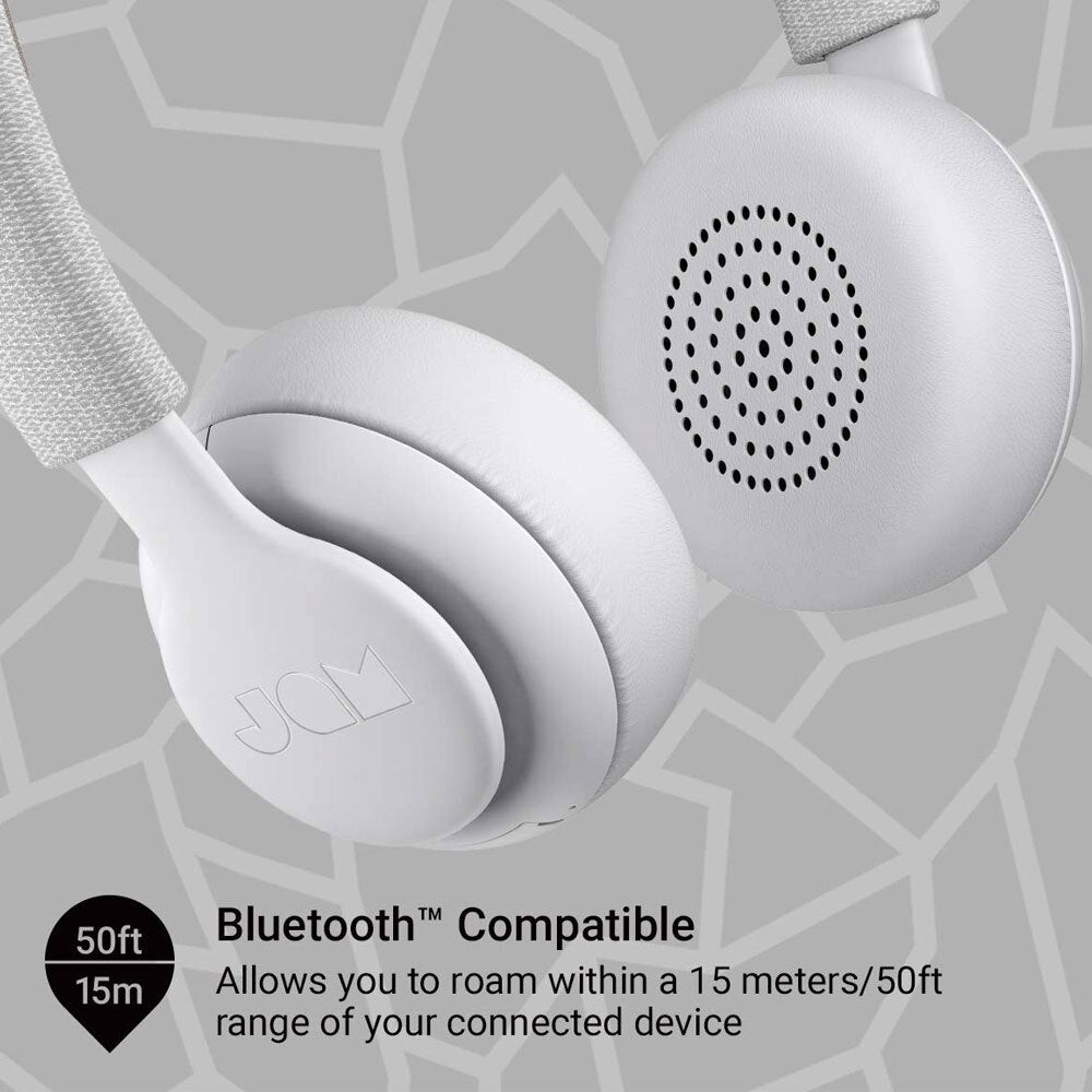 Jam Been There Wireless Bluetooth On-Ear Headphones w/ Mic for Smartphones Grey — image 9