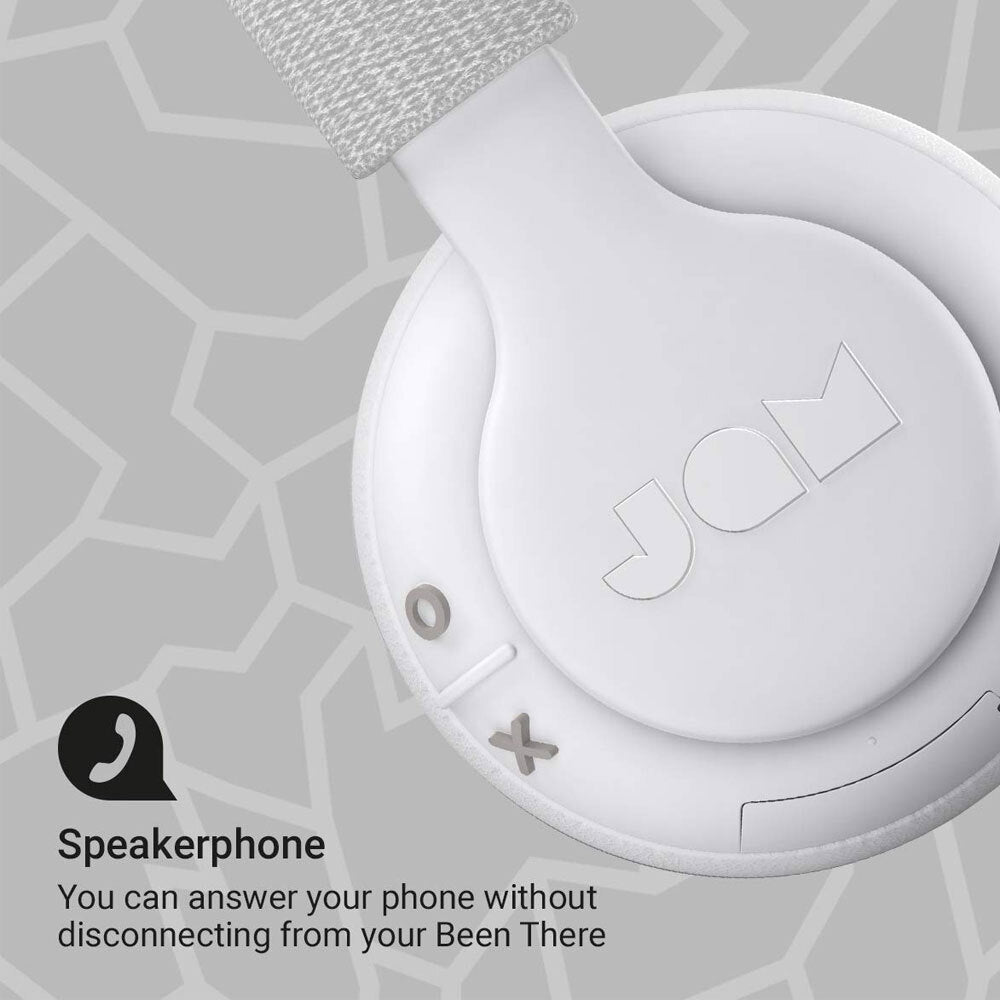 Jam Been There Wireless Bluetooth On-Ear Headphones w/ Mic for Smartphones Grey — image 7
