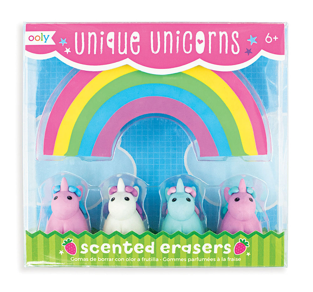 Ooly Scented Unique Unicorns/Rainbow Eraser Art Stationery Set Kids 6y+ (5 Pieces)