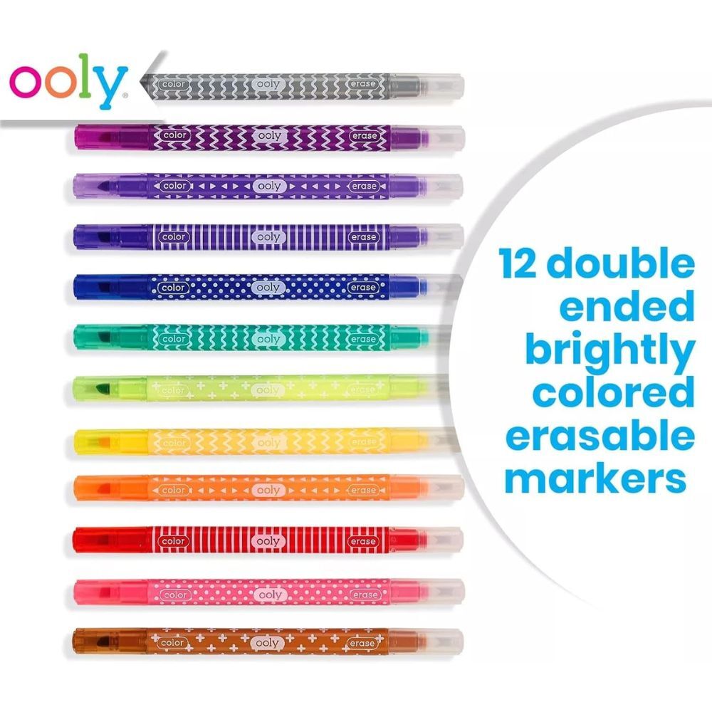 Ooly Make No Mistake Erasable Markers Colouring/Drawing Stationery 3y+ (12 Pieces) — image 3