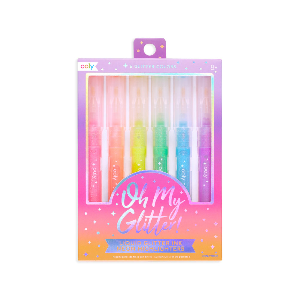 Ooly Kids Oh My Glitter Highlighter Marker Pen Drawing Stationery Set 6+ (6 Pieces)