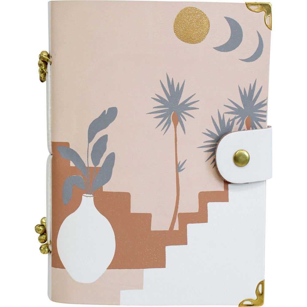 LVD Leather Notebook Home/Office Writing Journal Stationery 18x13cm Morroc Moon