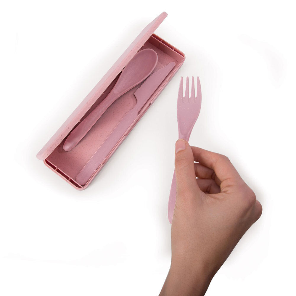 IS Gift IsGift For The Earth Wheat Straw Travel Cutlery Set 20.3x5.7x2.2cm Assorted — image 2