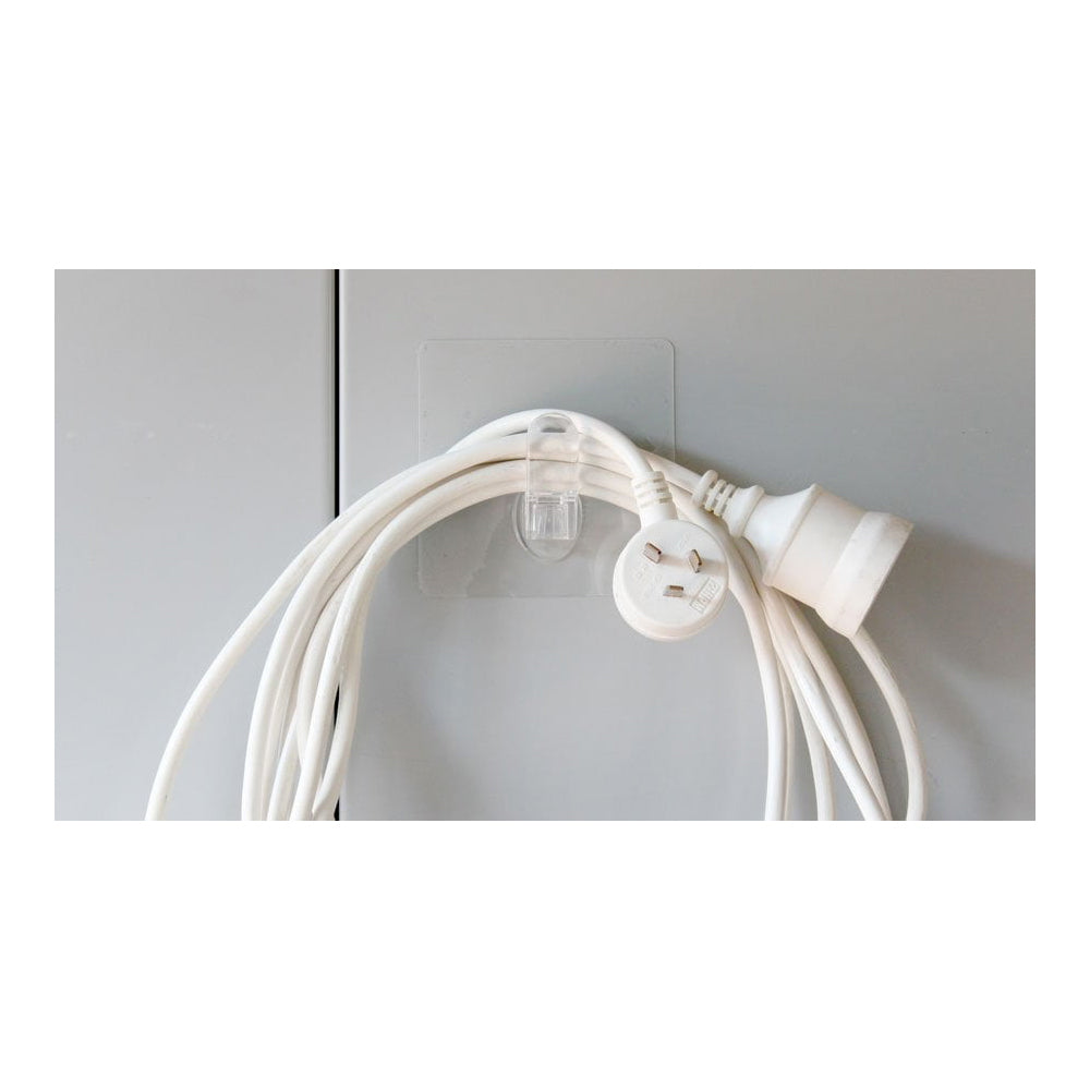 White Magic i-Hook 10cm Multi-Surface Wall Mounted Hook Organiser Large Clear — image 2