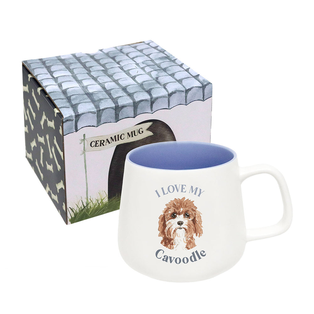 Splosh I Love My Cavoodle 12cm Dog Hot/Cold Beverage Matte Drinking Ceramic Mug — image 2