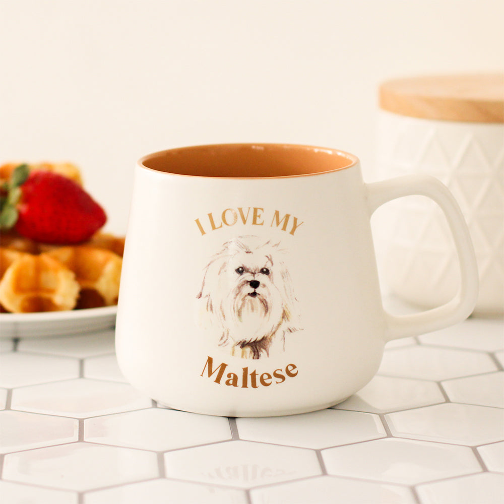 Splosh I Love My Maltese 12cm Dog Hot/Cold Beverage Matte Drinking Ceramic Mug — image 4