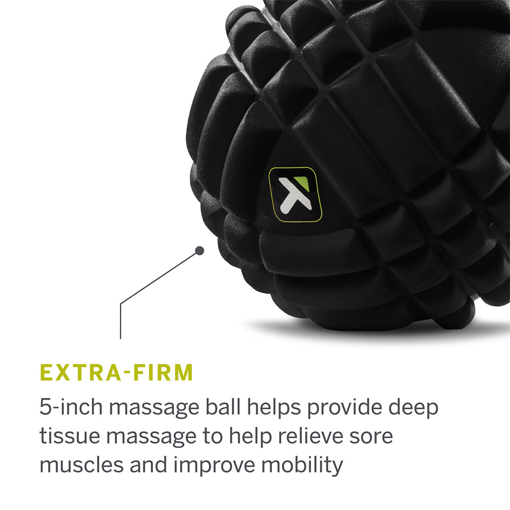 Triggerpoint GRID x Massaging Exercise Gym Workout Ball Roller Size 5" Black — image 2