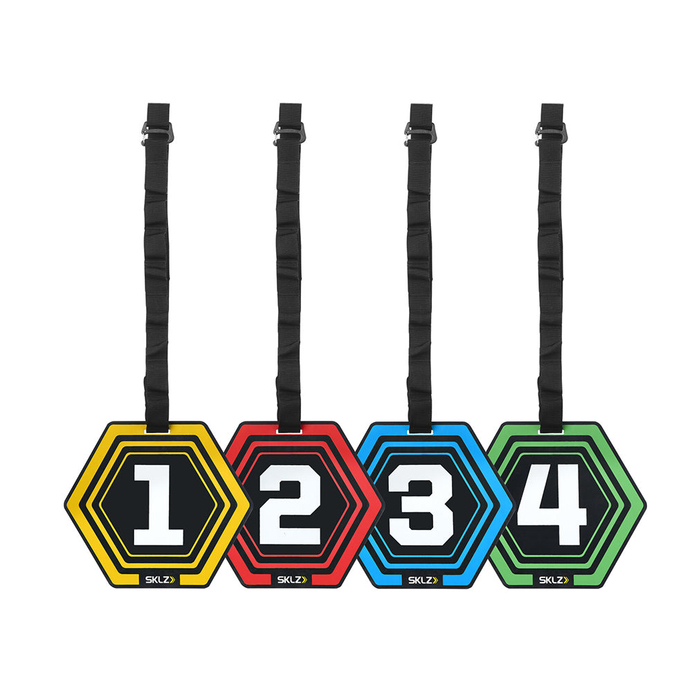 Sklz 8.75x7.75in Reactive Agility Sports Training Clip Attachment Targets (4 Pieces)