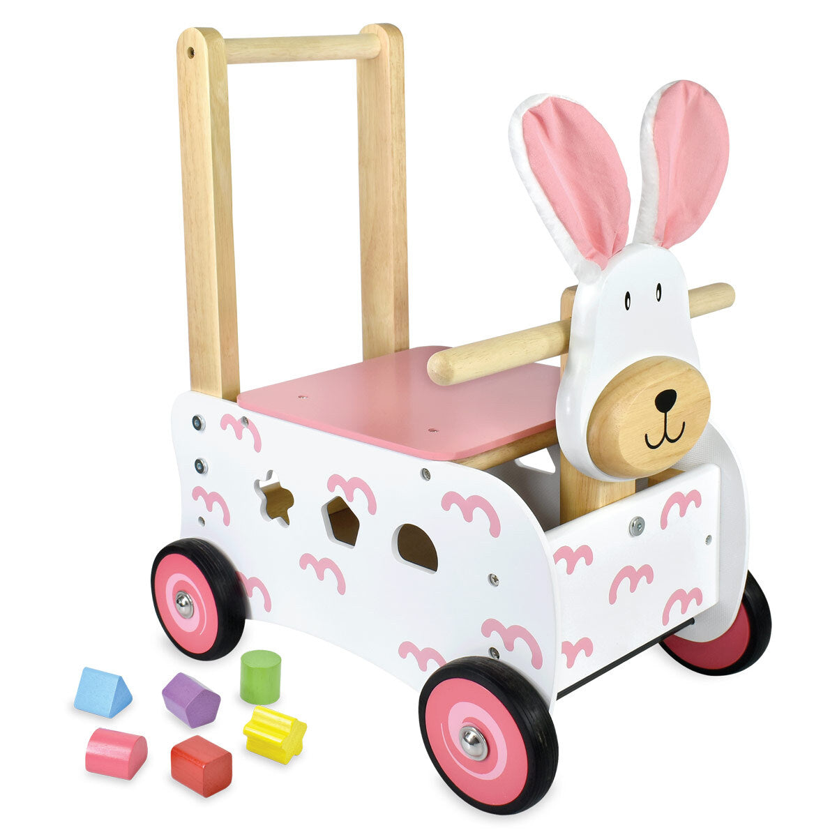IM Toy 45cm Wood Walk & Ride Bunny Sorter Kids/Children Fun Ride-On Toy 12m+ — image 2