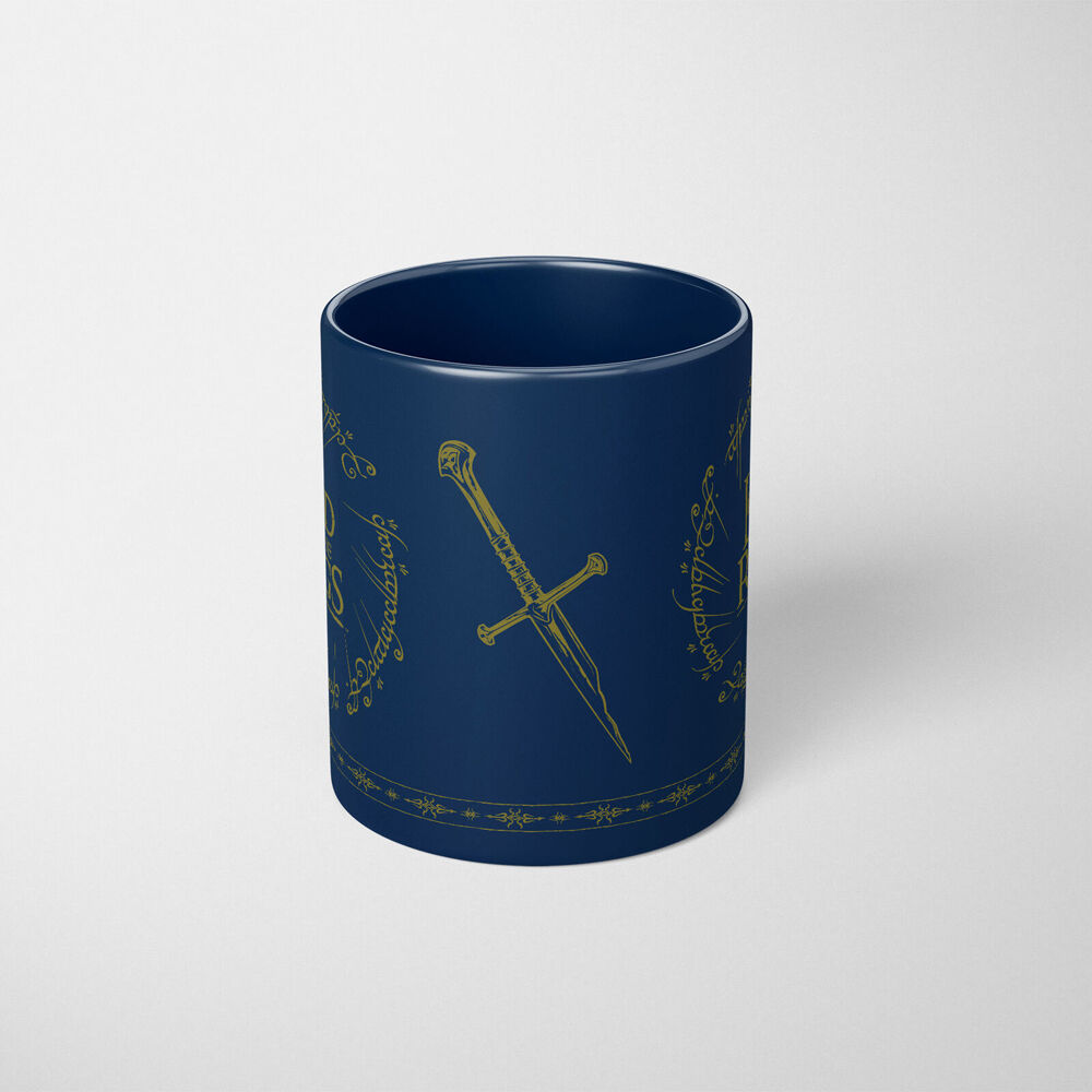 Lord of the Rings The Lord Of Rings Logo Coloured Coffee Mug Blue and Yellow — image 2