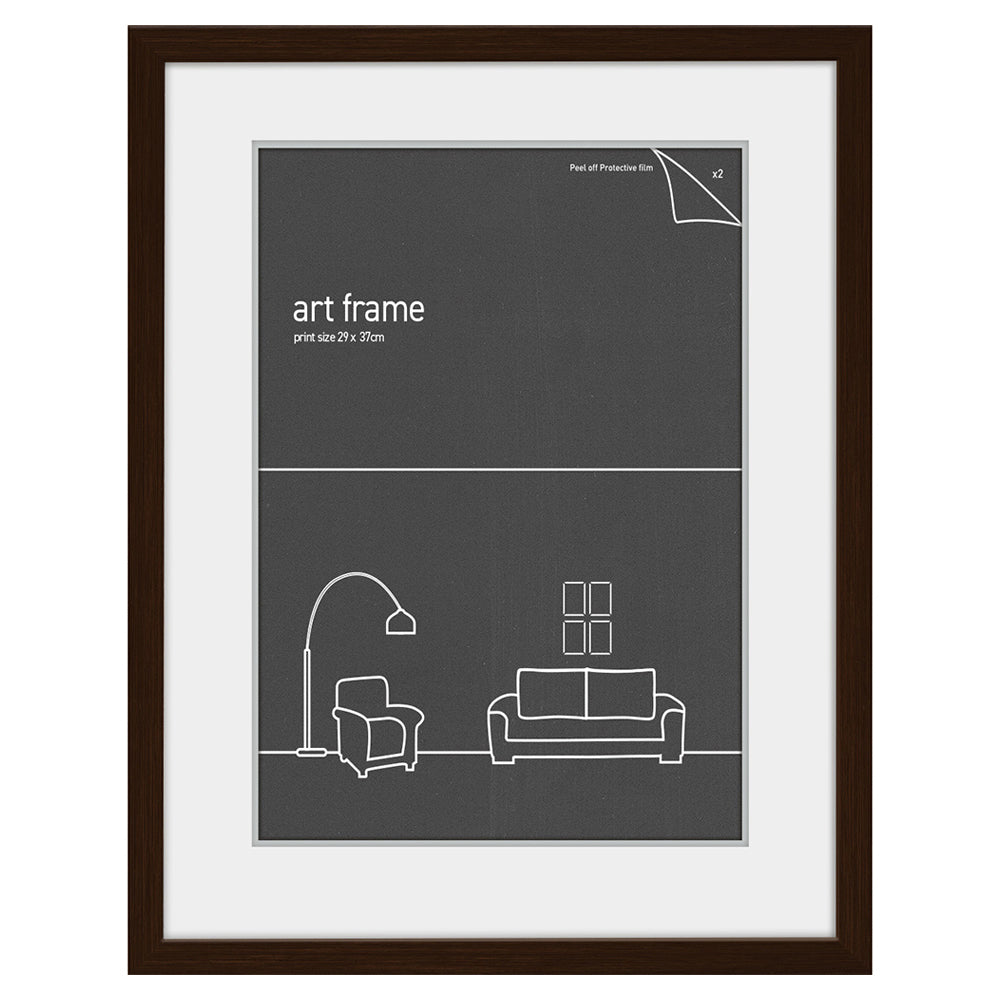 Frames & Hangers 29x37cm Picture Poster Frame Oak With Double Mat Home Decor