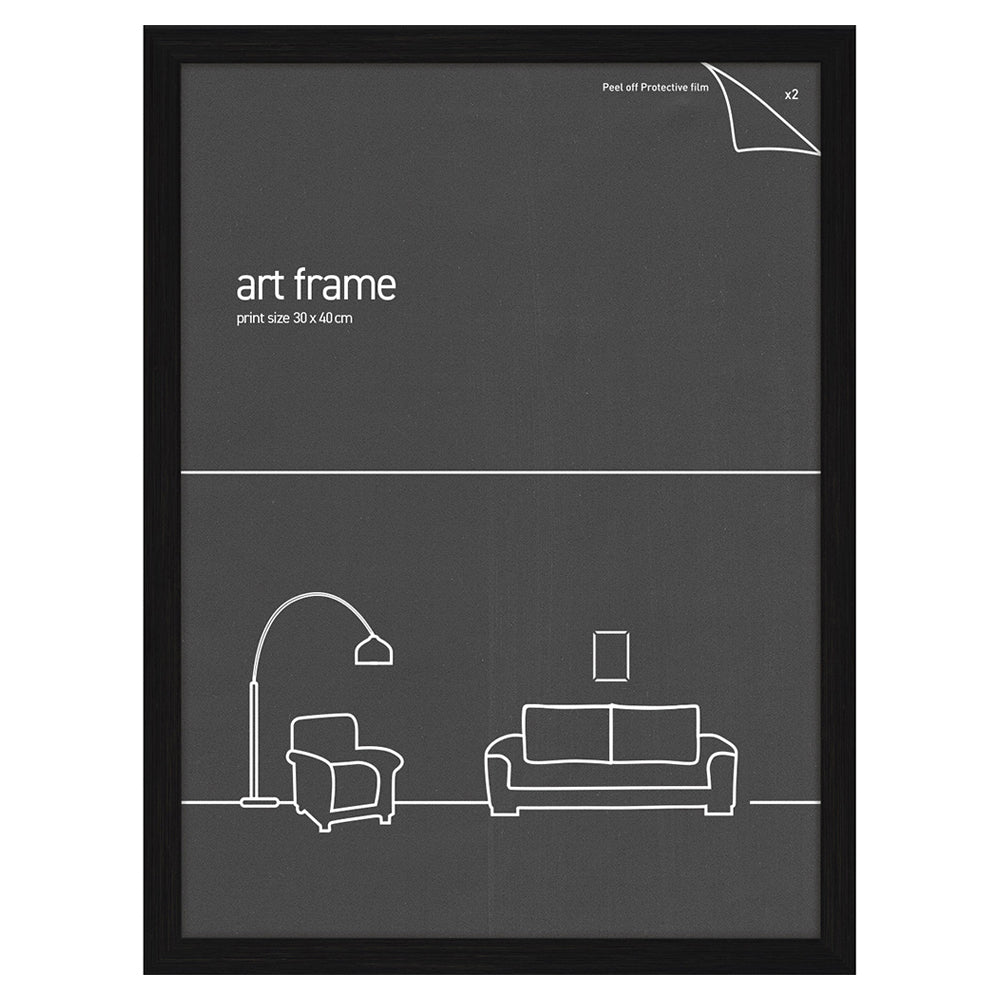 Frames & Hangers Wall Hanging Sleek 30x40cm Picture Poster Frame BLK Home Decor — Black