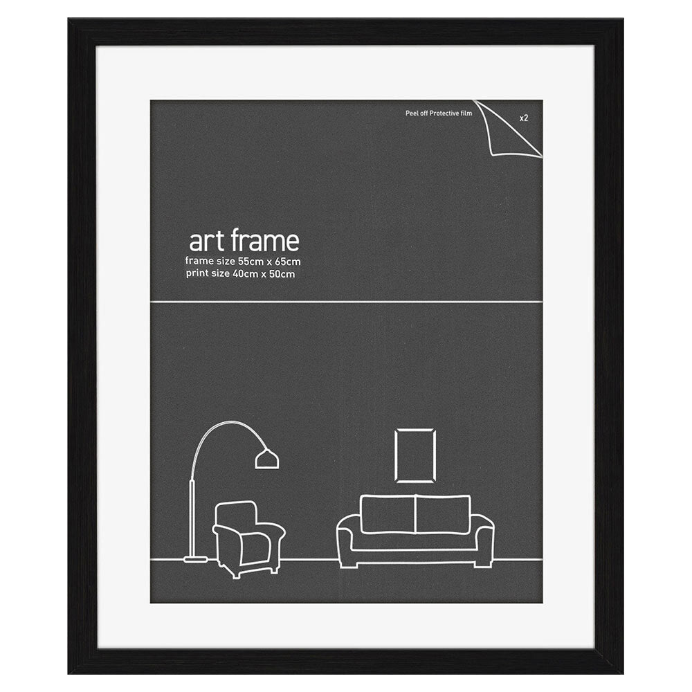 Frames & Hangers Wall Hanging 40x50cm Picture Art Print Frame Black Double Mat