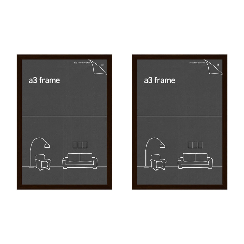 Frames & Hangers A3 Picture Print Art Frame Rustic Oak 28 x 40Cm Home Decor (2 Pack)