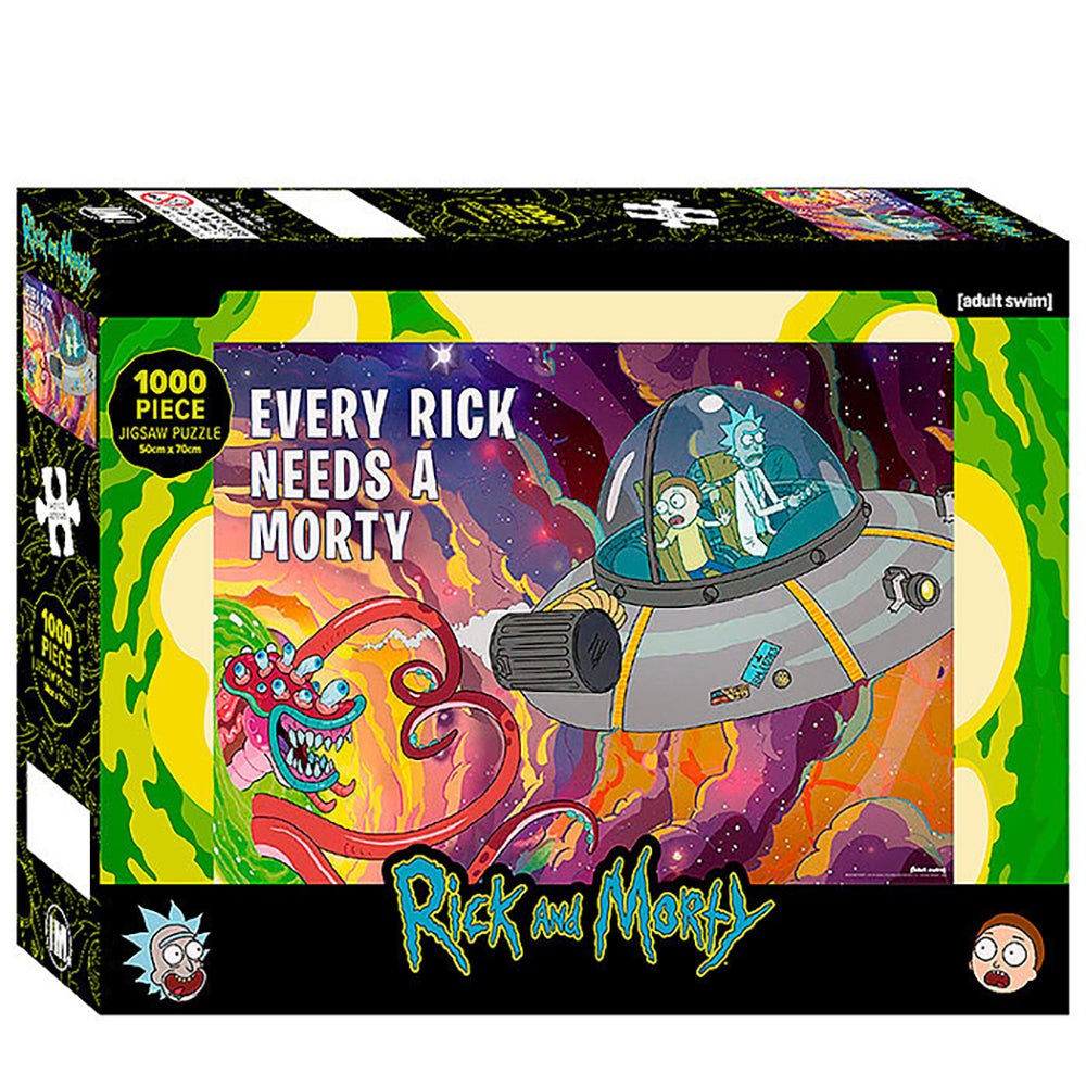Rick & Morty Adult Swim Rick and Morty Portal Themed Jigsaw Puzzle 50x70cm 3y+ (1000 Pieces)