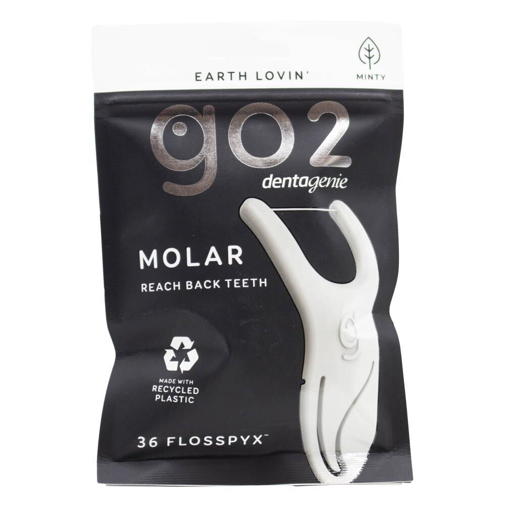 GO 2 Dentagenie Go2 Flosspyx Molar Reach Back Teeth Dental Floss Picks (36 Pieces)
