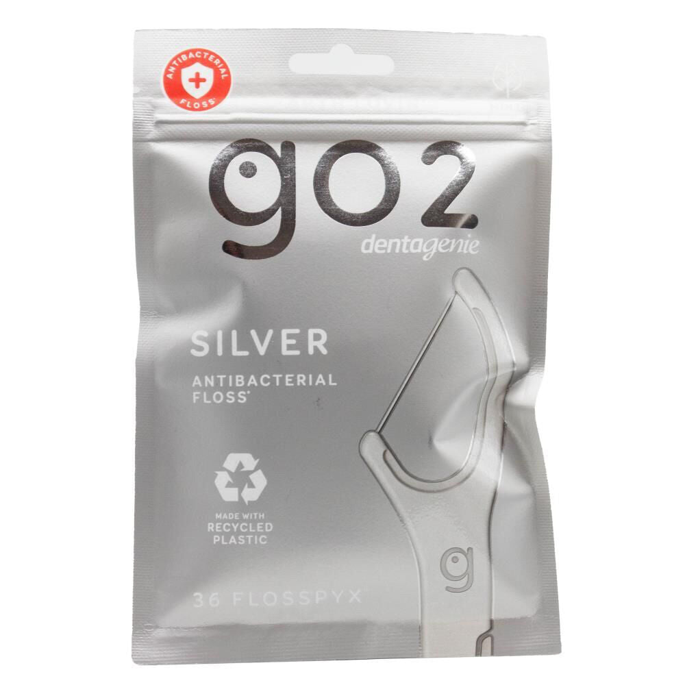 GO 2 Dentagenie 36pc Go 2 Dentagenie Go2 Flosspyx Dental Floss Picks Antibacterial (24 Pack) — image 2