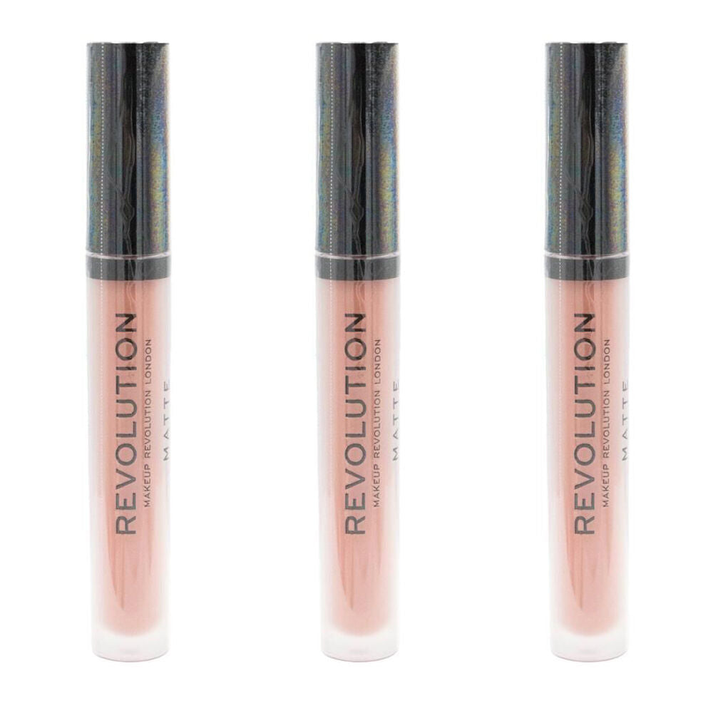 Revolution Matte Liquid Lipstick 3ml Chauffeur 110 Beauty Makeup Cosmetics (3 Pack)