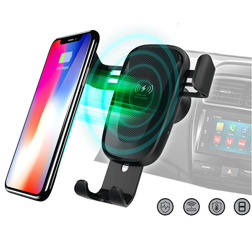 Sansai 5V 9V Wireless Qi Car Charger Mount Holder for iPhone x Xs 8 Plus/Samsung — image 2