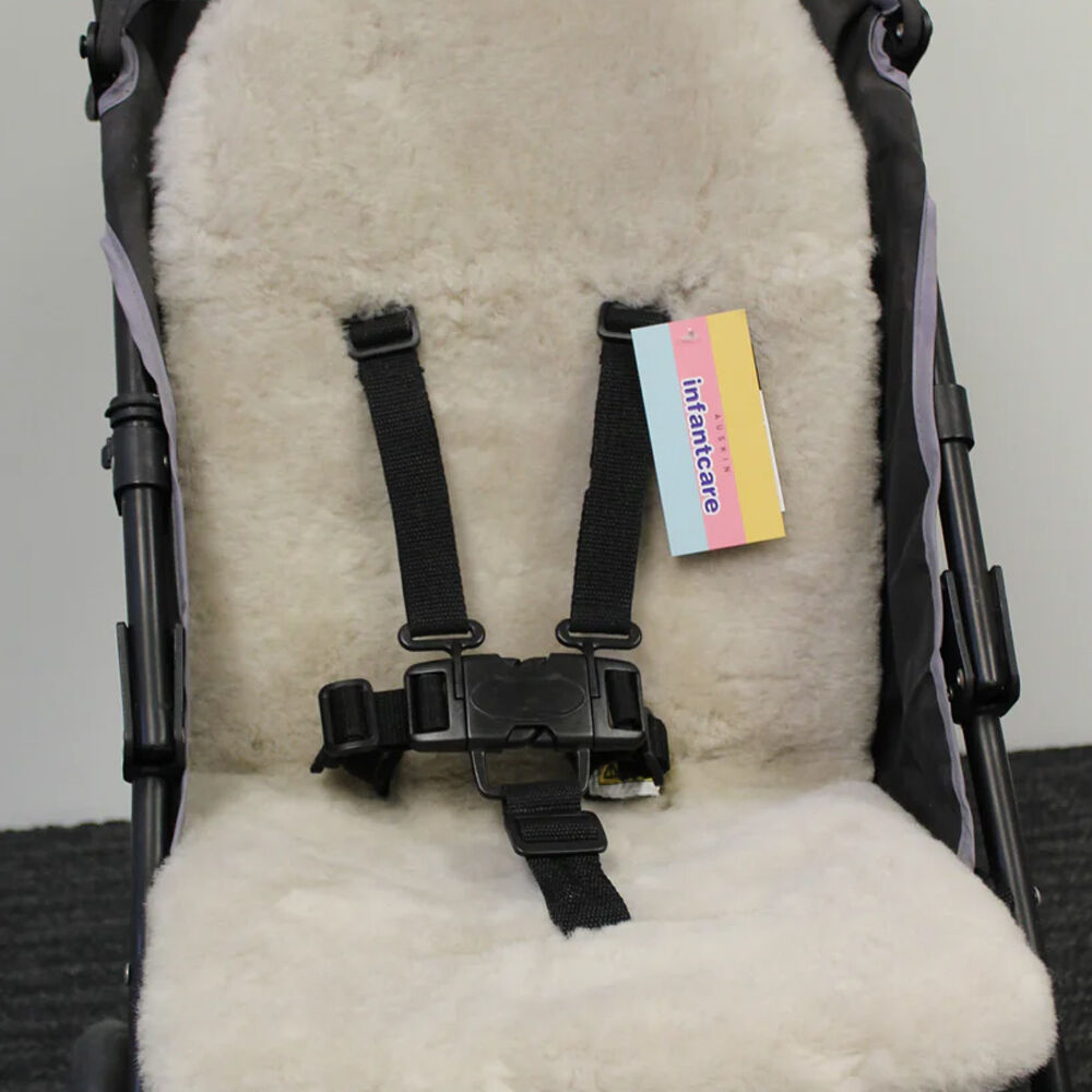 Huxford Grove Tykes Sheepskin Pram Liner Stroller Seat Padding 70x30cm Oatmeal — image 2