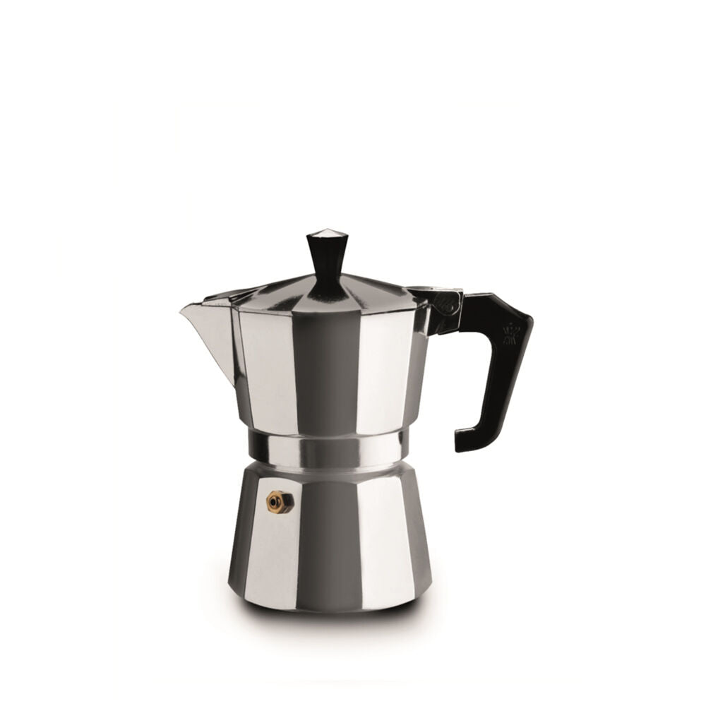 Pezzetti Italexpress Silver Cafetiere 1-Cup Stovetop Espresso Coffee Maker