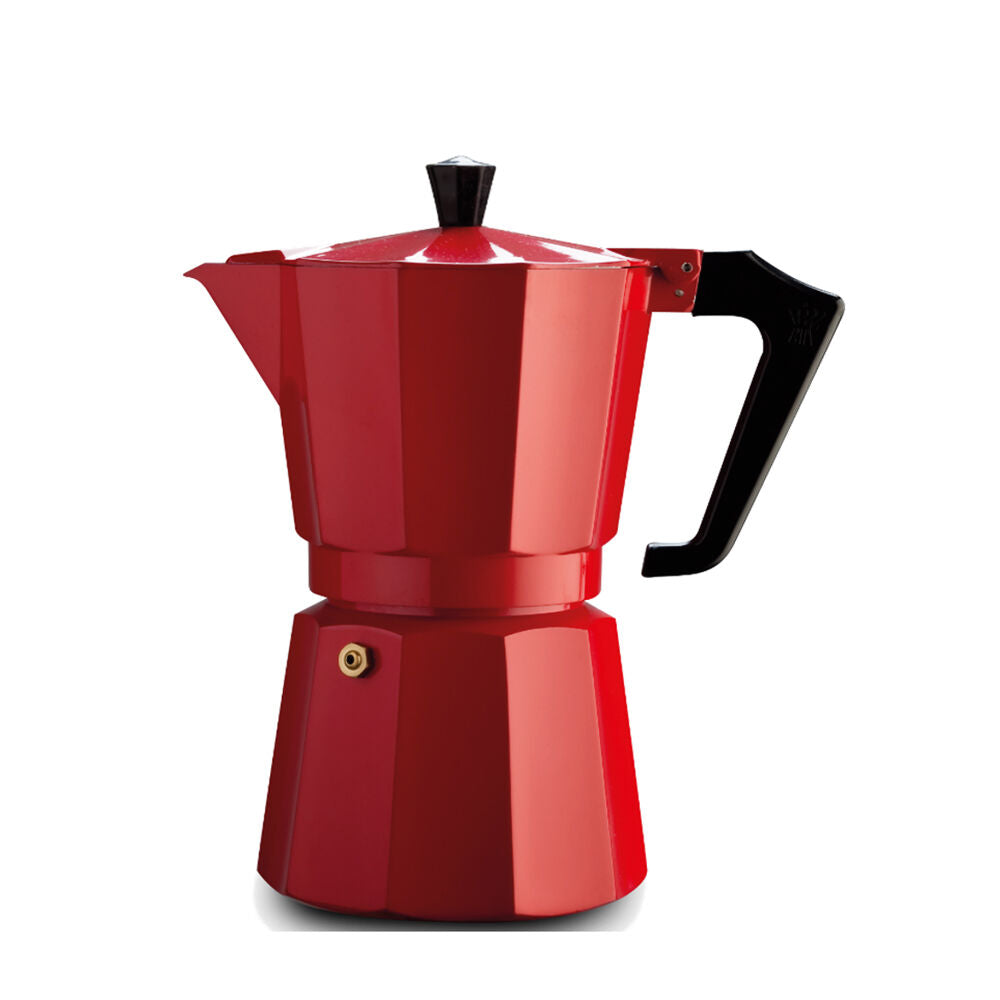 Pezzetti Italexpress Cafetiere 6-Cup Stovetop Espresso Coffee Maker — Red