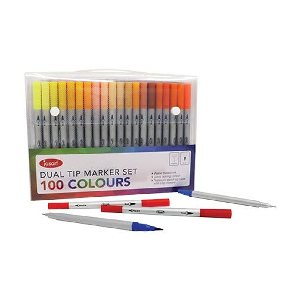 Jasart Dual Nib Tip Colour Marker Art/Craft Drawing/Sketch Supplies Set (100 Pieces) — image 3