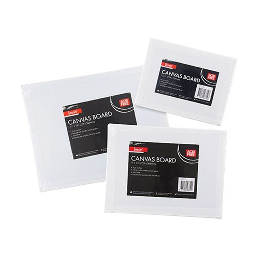 Jasart Studio 12x16" Cotton Painting/Drawing Canvas Board Panel 380GSM White — image 2