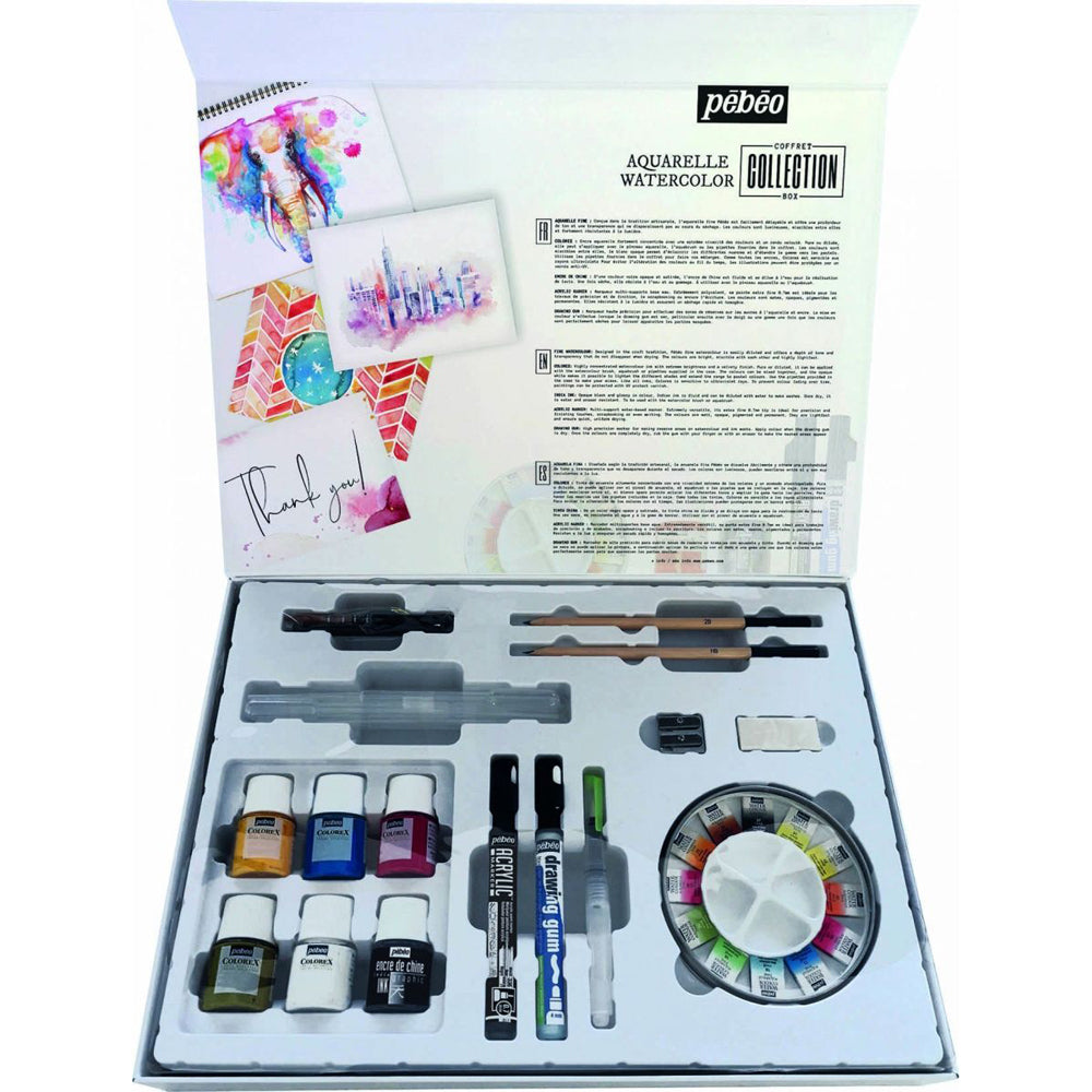 Pebeo Watercolour Paints Collection Set Creative Art Painting Complete Kit — image 4