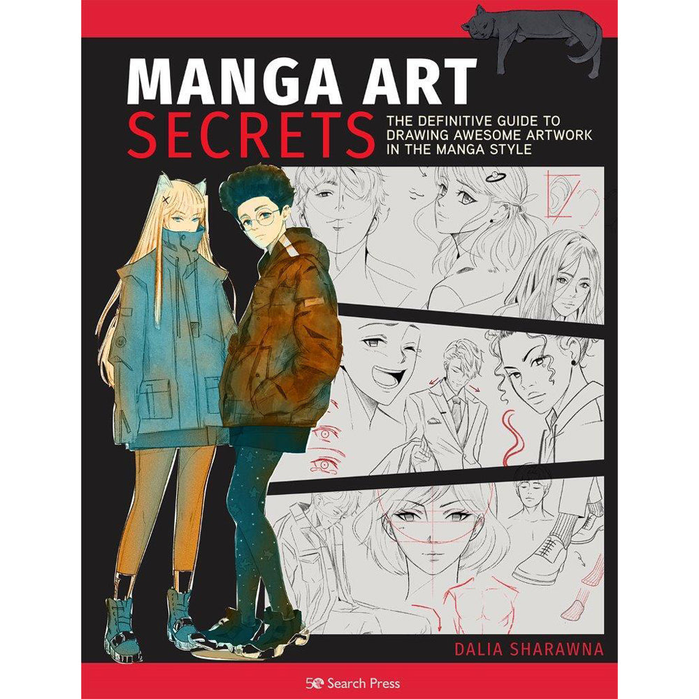 Search Press Manga Art Secrets Paperback Learning Creative Art Book 128-Pages