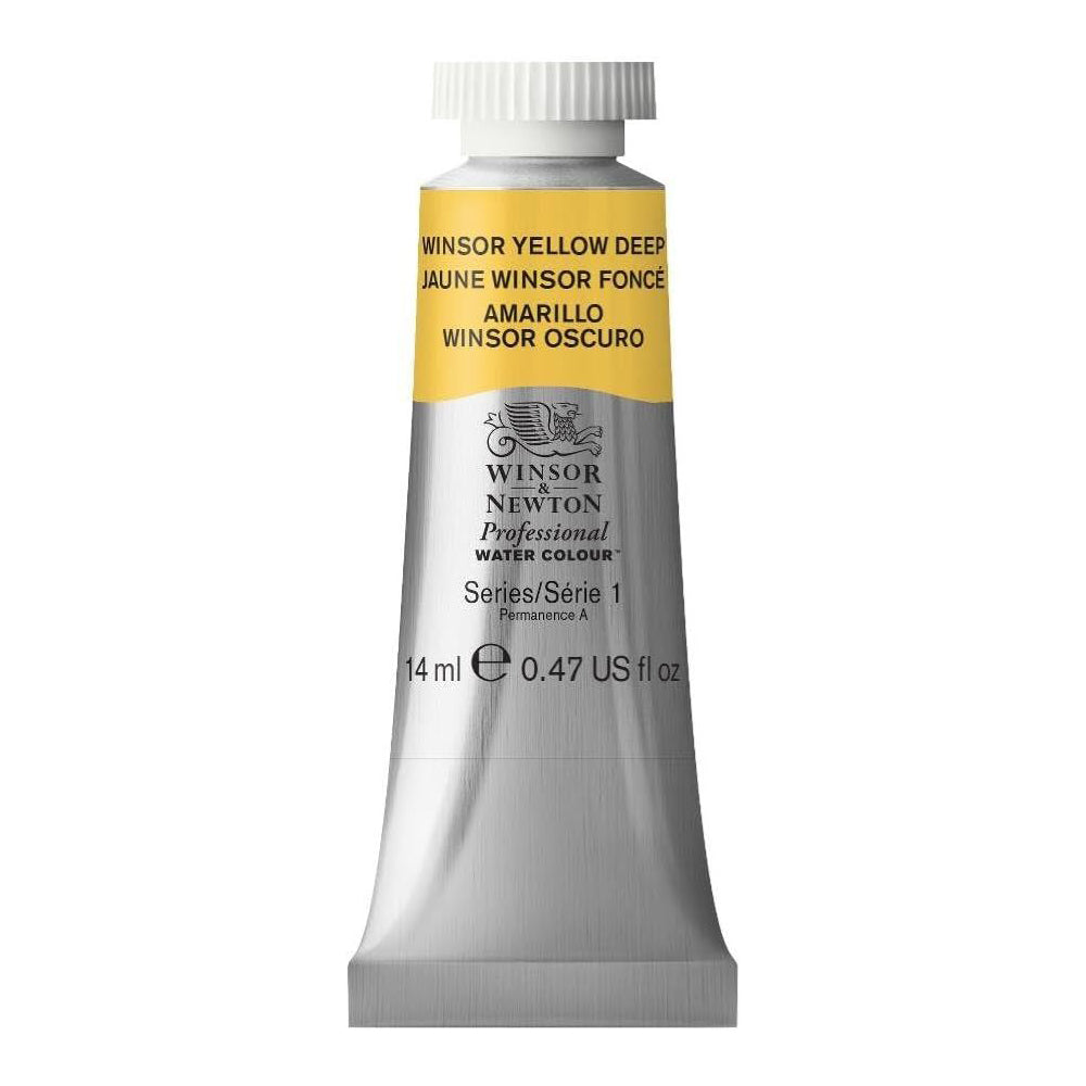 Winsor and Newton Winsor & Newton 14ml Professional Watercolour Paint Tube Winsor Yellow Deep S1