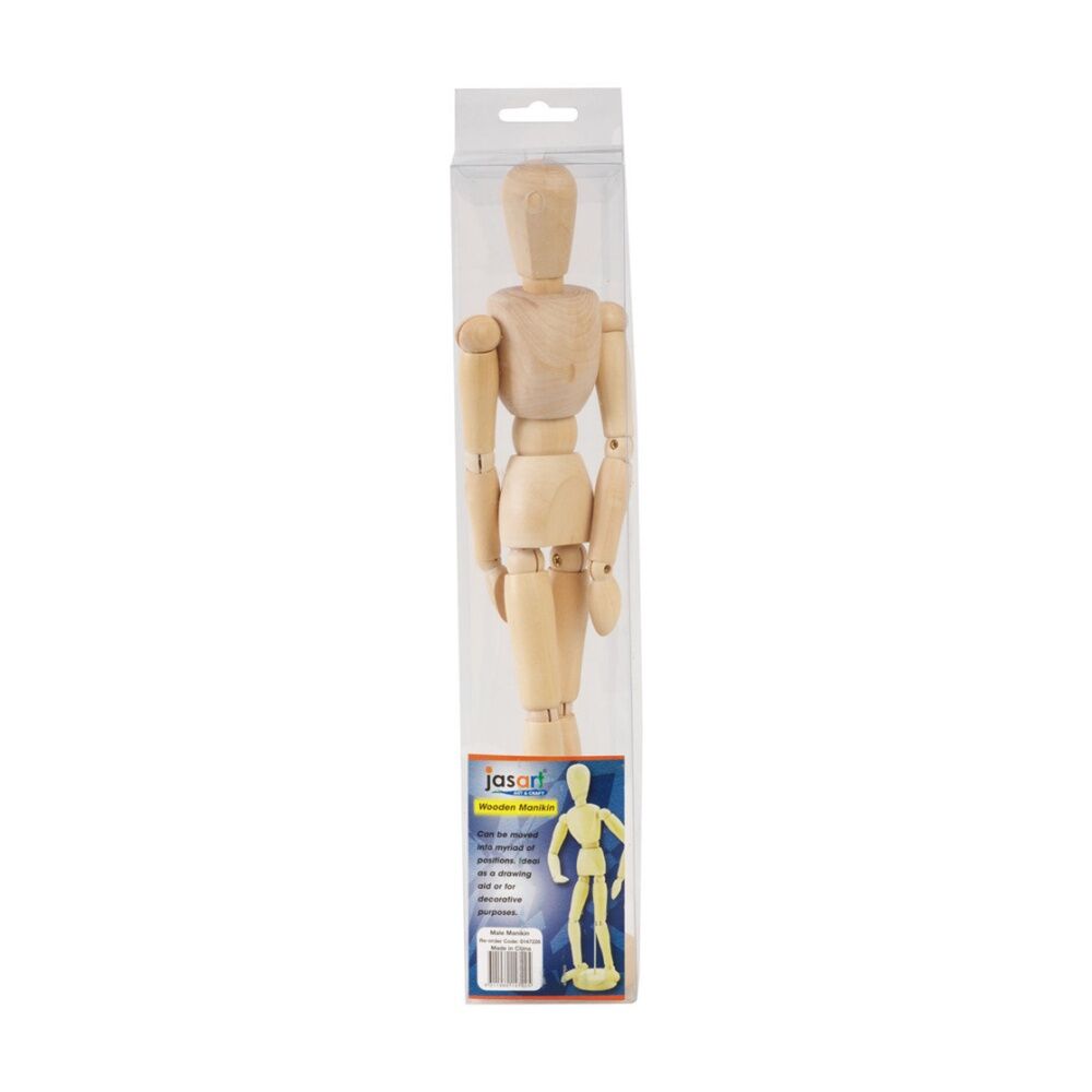 Jasart Wooden Manikin Moveable Modelling Reference Drawing Aid 12in Female NTRL