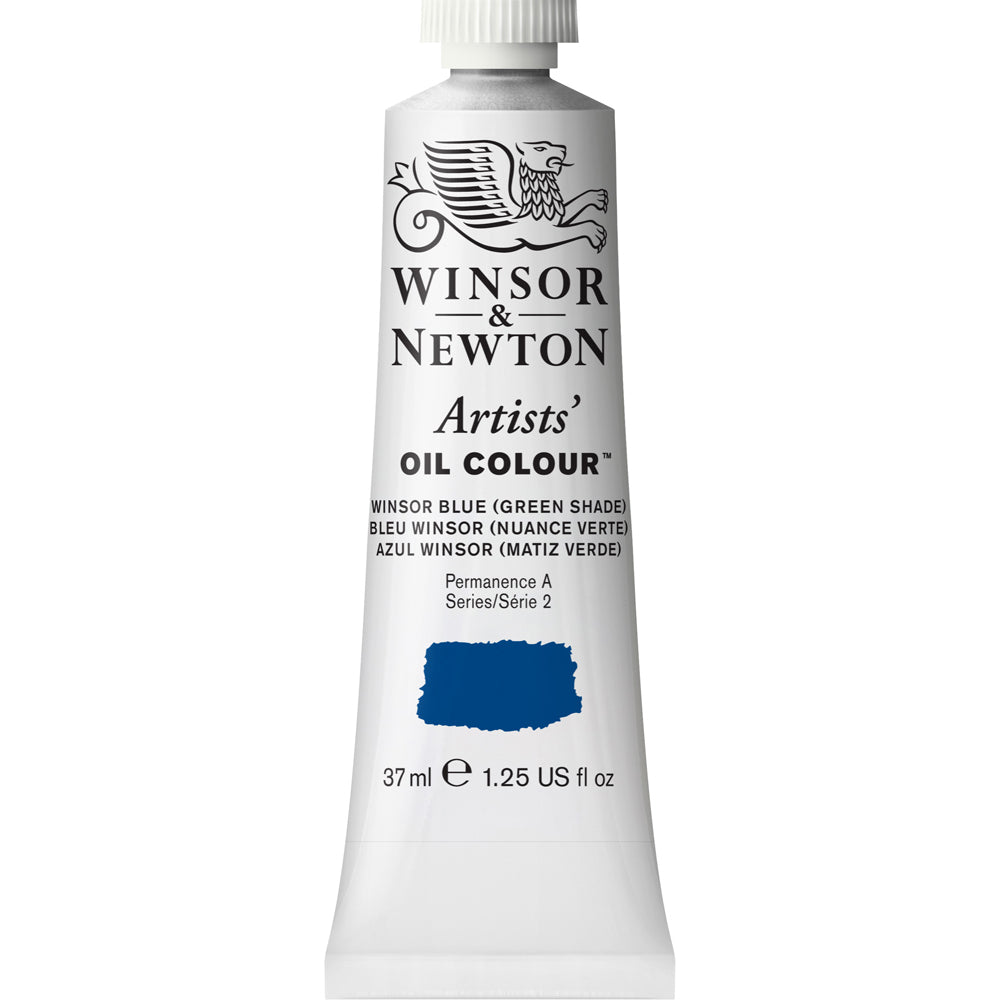 Winsor & Newton Artists Oil Colour 37ml Paint Tube Winsor Blue Green Shade S2