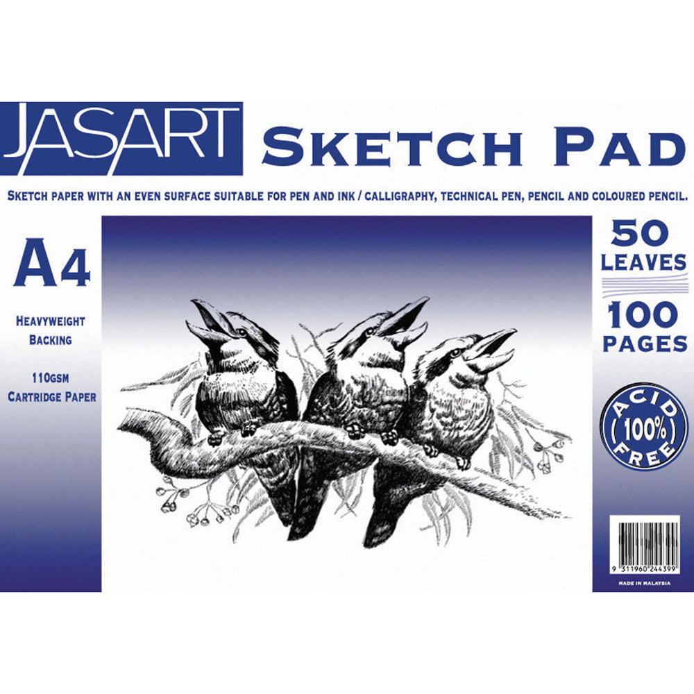 Jasart A4 Sketch Pad 100-Pages Drawing/Painting Cartridge Paper (3 Pack) — image 2
