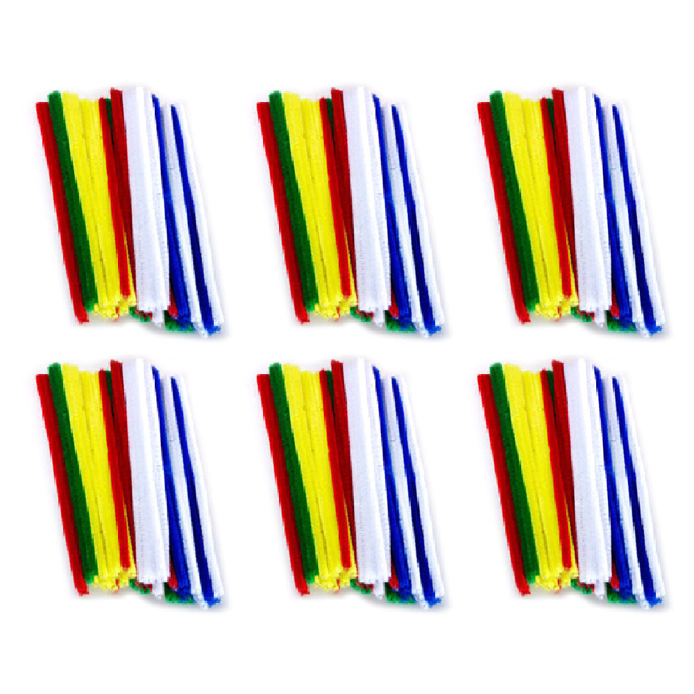 Jasart 50pc Jasart Pipe Cleaners Kids/Children Art/Craft Chenille Stem Assorted (6 Pack)