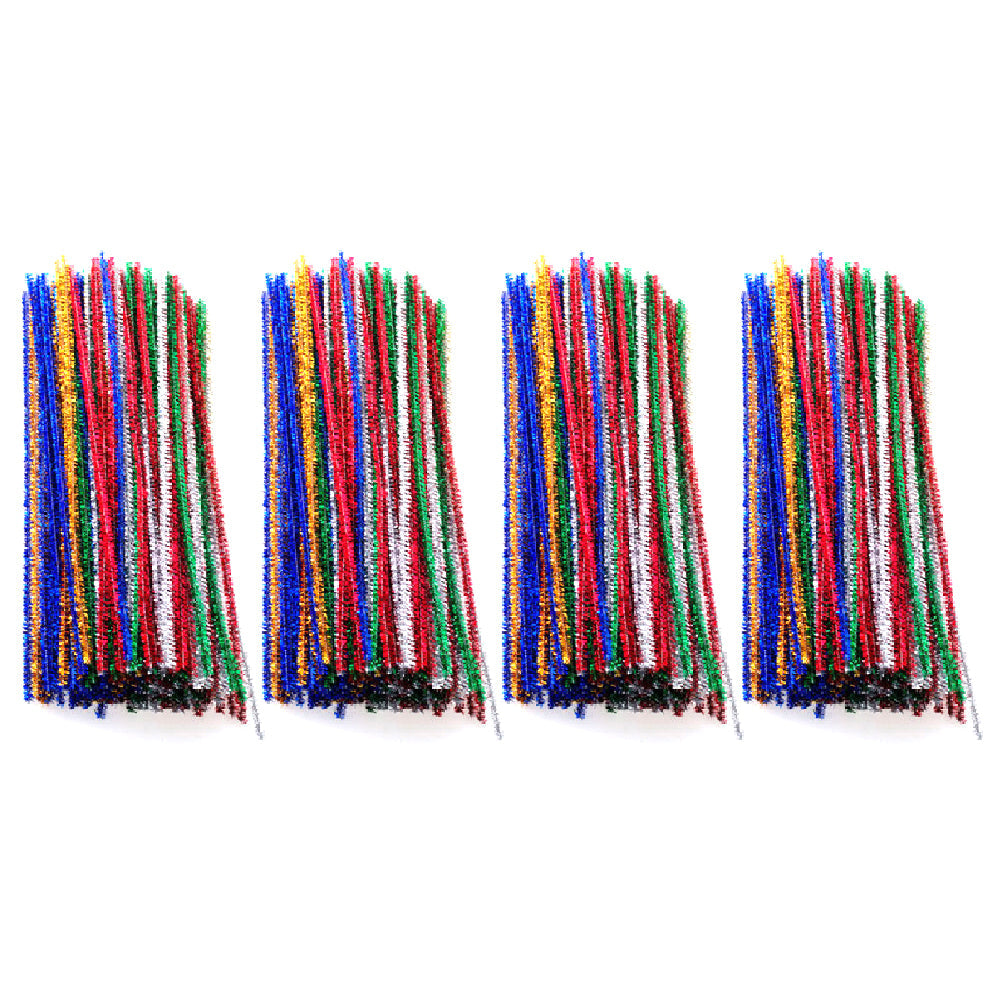 Jasart 150pc Jasart Pipe Cleaners Flexible Fuzzy Wire Kids Art/Craft 0.6x30cm Tinsel (4 Pack)